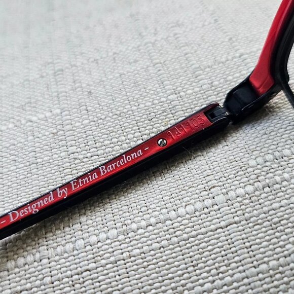 Etnia designed by Etnia Barcelona Women Eyeglasses Frame Black/Red AKITA Glasses - Picture 9 of 12